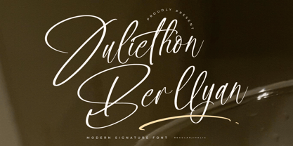 Juliethon Berllyan Font Poster 1