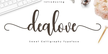 Dealove Script Font Poster 1