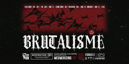 Dark brutal Font Poster 3