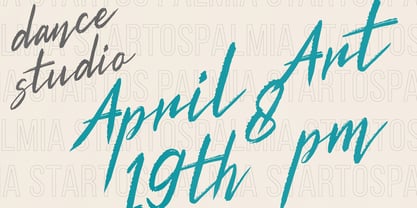 Palmia Startos Font Poster 12