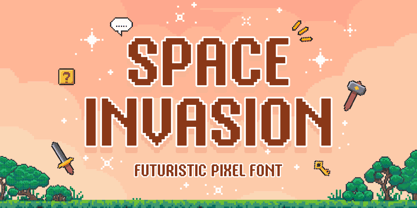 Space Invasion Font Poster 1