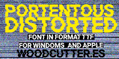 Portentous Distorted Font Poster 4