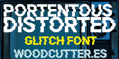 Portentous Distorted Font Poster 1