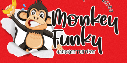 Monkey Funky Font Poster 1