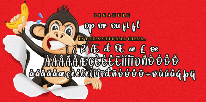 Monkey Funky Font Poster 4