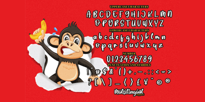 Monkey Funky Font Poster 3