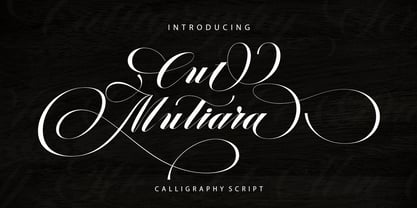 Cut Mutiara Font Poster 1