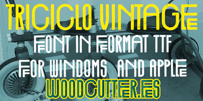 Triciclo Vintage Font Poster 5