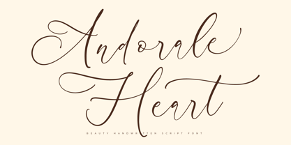 Andorale Heart Font Poster 1