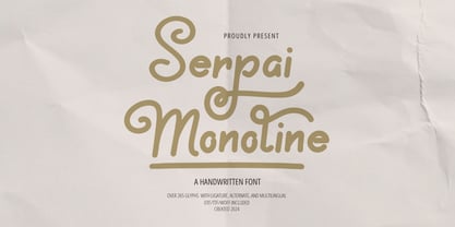 Serpai Monoline Font Poster 1