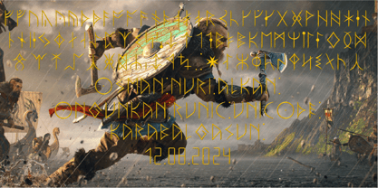 Ongunkan Run. Unicode Karabalg Font Poster 2