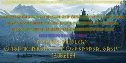 Ongunkan Run. Unicode Karabalg Font Poster 4