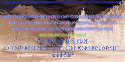 Ongunkan Run. Unicode Karabalg Font Poster 5