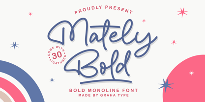 Mately Bold Font Poster 1