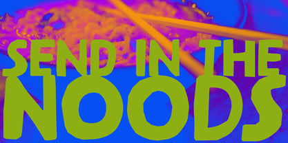 Steaming Noodles Font Poster 2