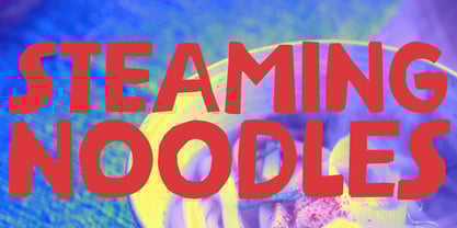 Steaming Noodles Font Poster 1