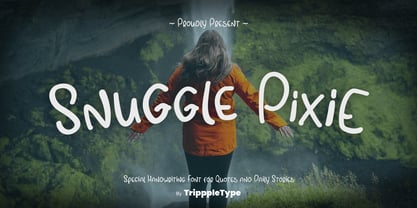 Snuggle Pixie Handwritten Font Poster 1