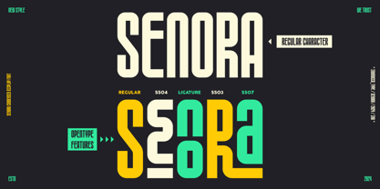 Senora Condensed Fuente Póster 2