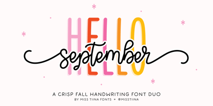 MTF Hello September Font Duo Font Poster 1