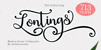 Lonting Script Font Poster 1