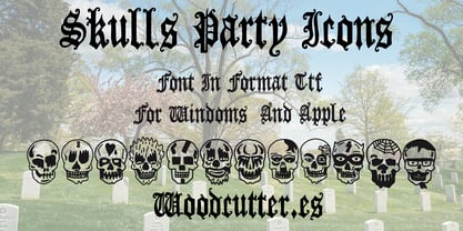 Skulls Party Icons Police Poster 2