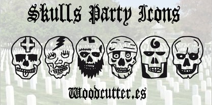 Skulls Party Icons Police Poster 3