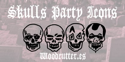 Skulls Party Icons Police Poster 1