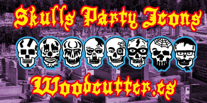 Skulls Party Icons Police Poster 7