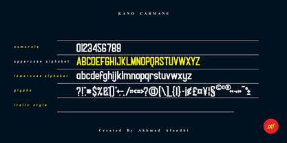 Kano Carmane Font Poster 3