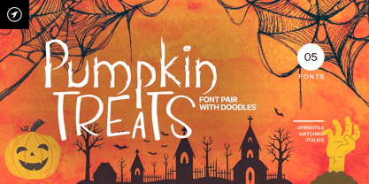 Pumpkin Treats Font Poster 1