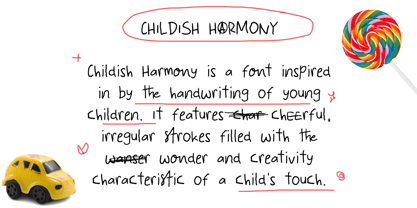 Childish Harmony Font Poster 2