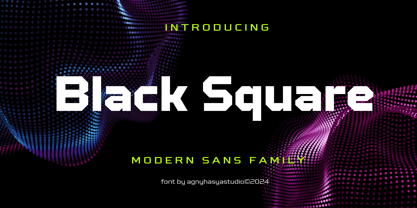 Black Square Font Poster 1