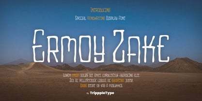 Ermoy Zake Handwritten Font Poster 1