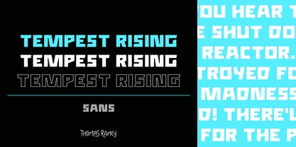 Tempest Rising Sans Font Poster 1