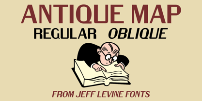 Antique Map JNL Font Poster 1