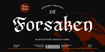 DT Forsaken Font Poster 1