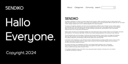 Sendiko Font Poster 2