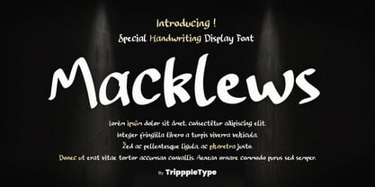 Macklews Handwritten Font Poster 1