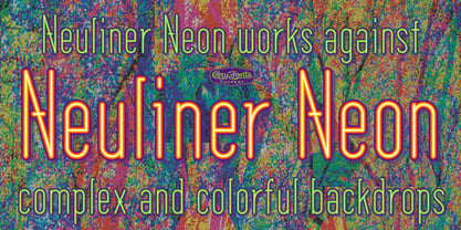 Neuliner Neon Font Poster 11