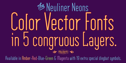 Neuliner Neon Font Poster 1