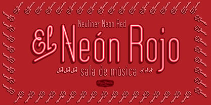 Neuliner Neon Font Poster 4