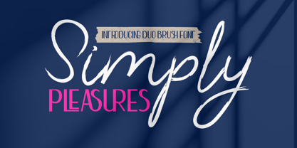 Simply Pleasures Font Poster 1