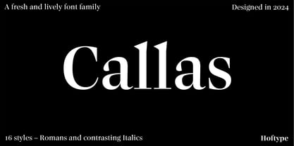 Callas Font Poster 1