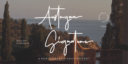 Austryan Signature Font Poster 1