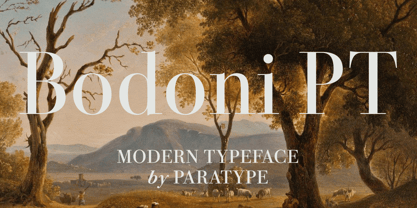 Bodoni PT Fuente Póster 1