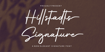 Hillstadts Signature Font Poster 1