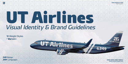 UT Airlines Font Poster 2