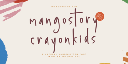 Mangostory Crayonkids Fuente Póster 1