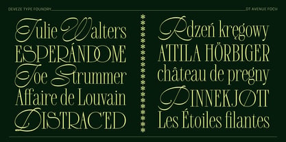 DT Avenue Foch Font Poster 8