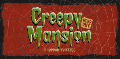 Creepy Mansion Font Poster 1